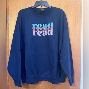 Women’s “Read” book-lover crewneck sweatshirt size 2xl